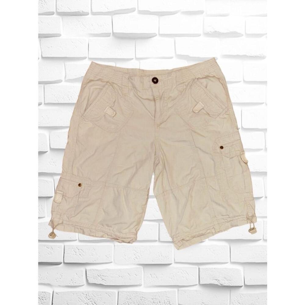 Vintage Khakis Womens Size 8 Beige Colored Cargo Shorts Durable Pockets Gorpcore